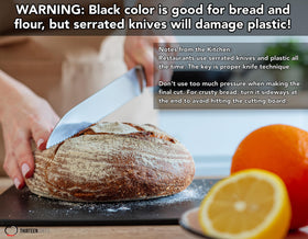 Thirteen Chefs black cutting board HACCP-inspired use for safe food prep