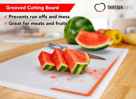 Thirteen Chefs cutting board NSF-certified for safe food service environments.