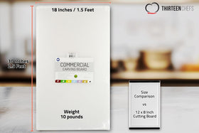 Thirteen Chefs extra large cutting board commercial-grade plastic resists warping and stains