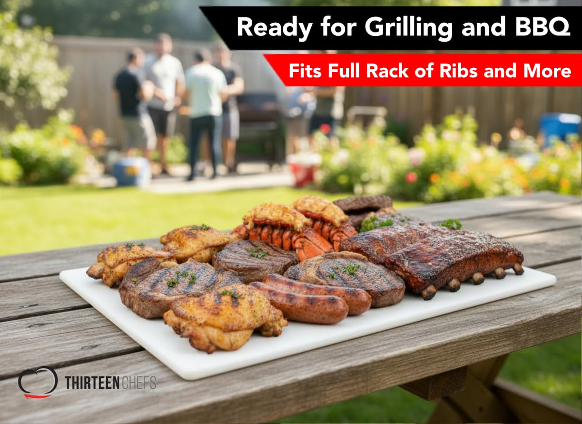 Thirteen Chefs extra large cutting board heat tolerance up to 200F in dishwashers