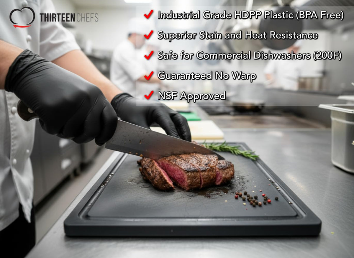 Thirteen Chefs large cutting board 18x12 board provides ample space for chopping