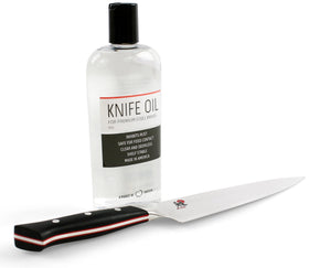 Thirteen Chefs oil bottle with Food Safe certification for safe kitchen use.