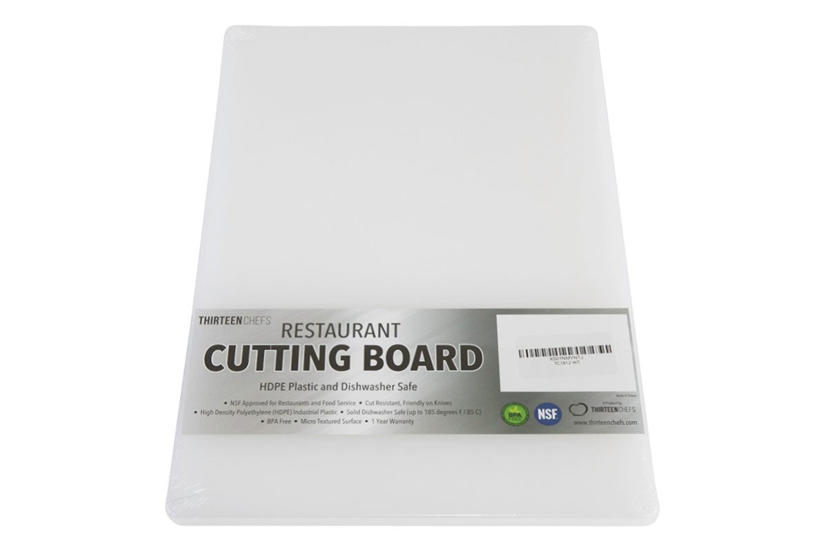 Thirteen Chefs cutting board front view with large surface for family prep