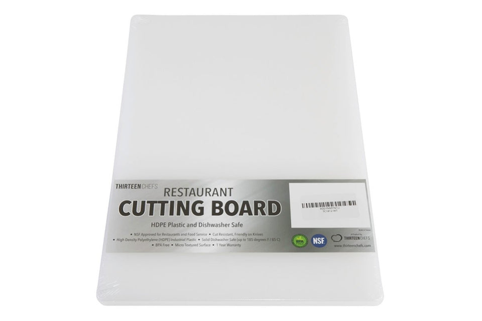 Thirteen Chefs cutting board front view with large surface for family prep