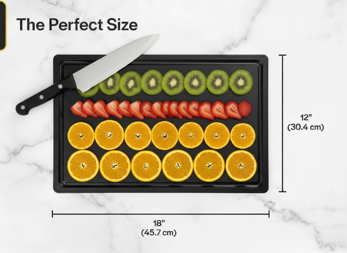 Thirteen Chefs restaurant-grade HDPE board resists warping during frequent use