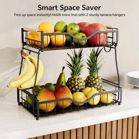 THKVESN banana hangers keep bananas neat and prevent bruising.