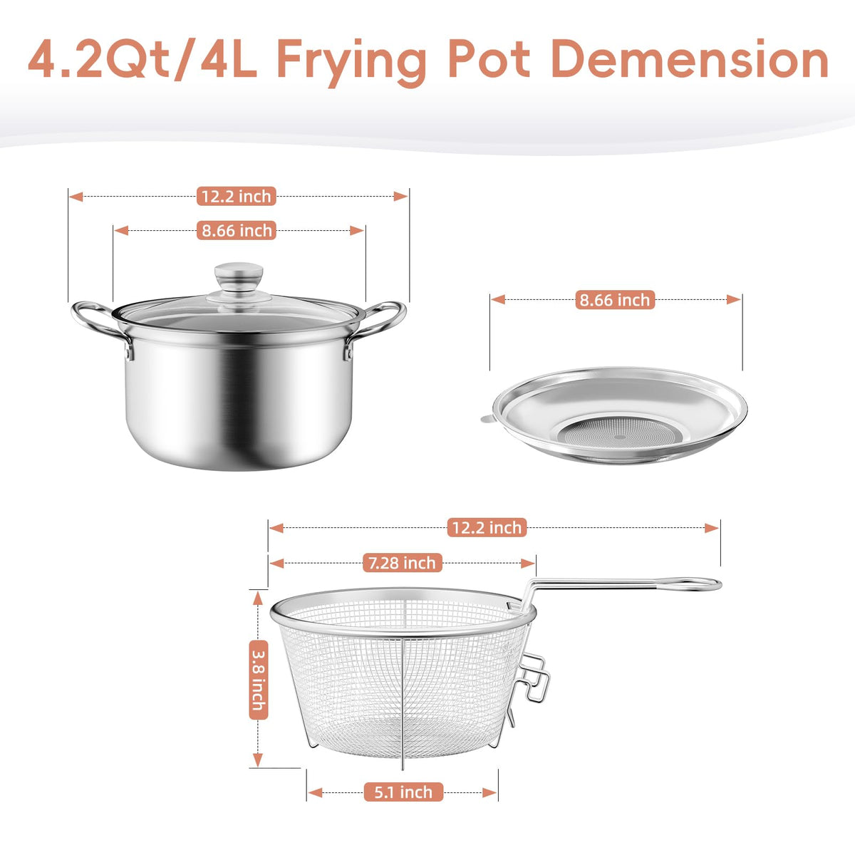 THORSES 4.2qt small family-size pot ideal for 2-4 servings.