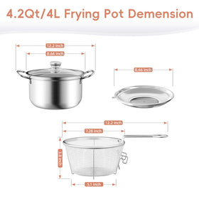 THORSES 4.2qt small family-size pot ideal for 2-4 servings.