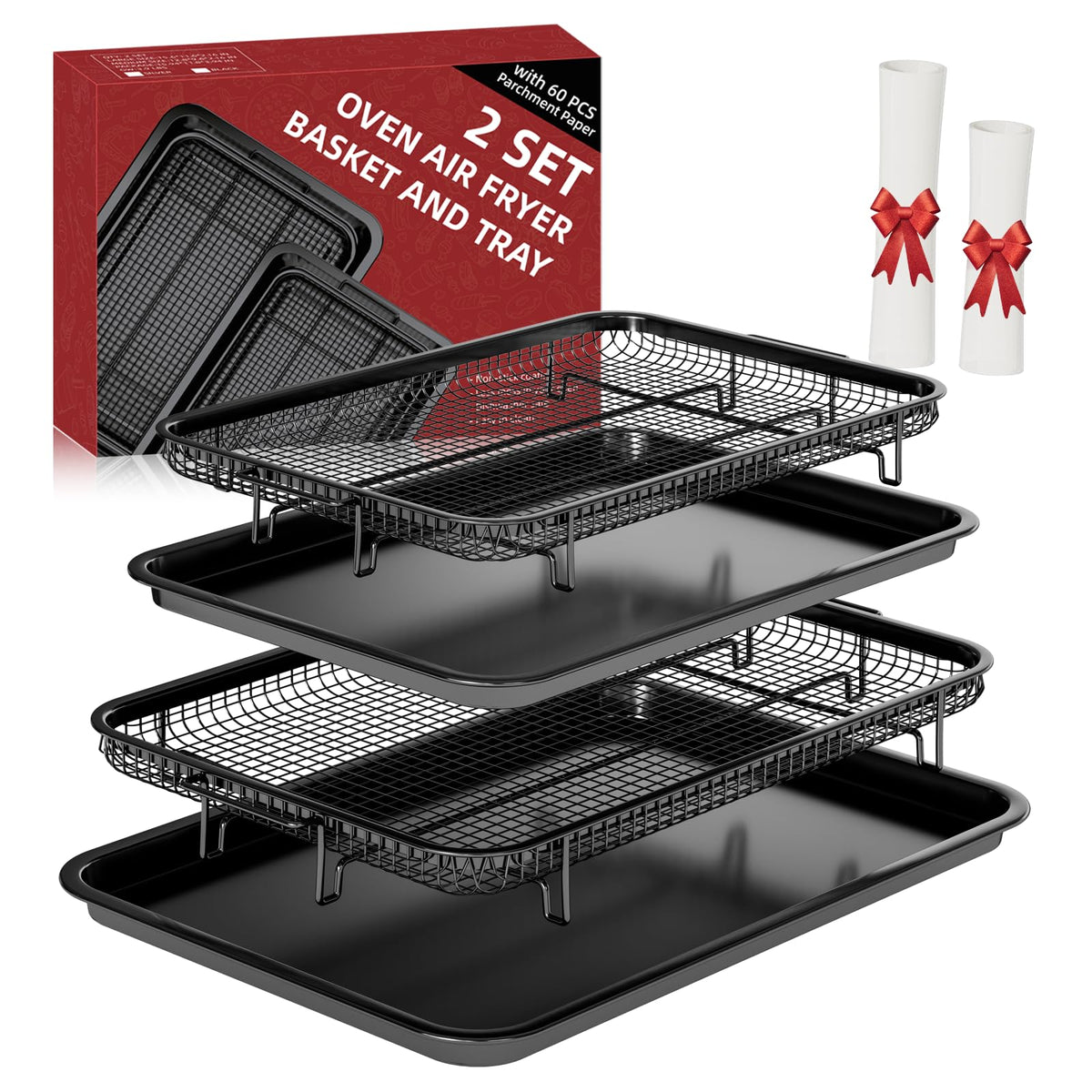 THORSES large air fryer basket in oven delivers even crisping