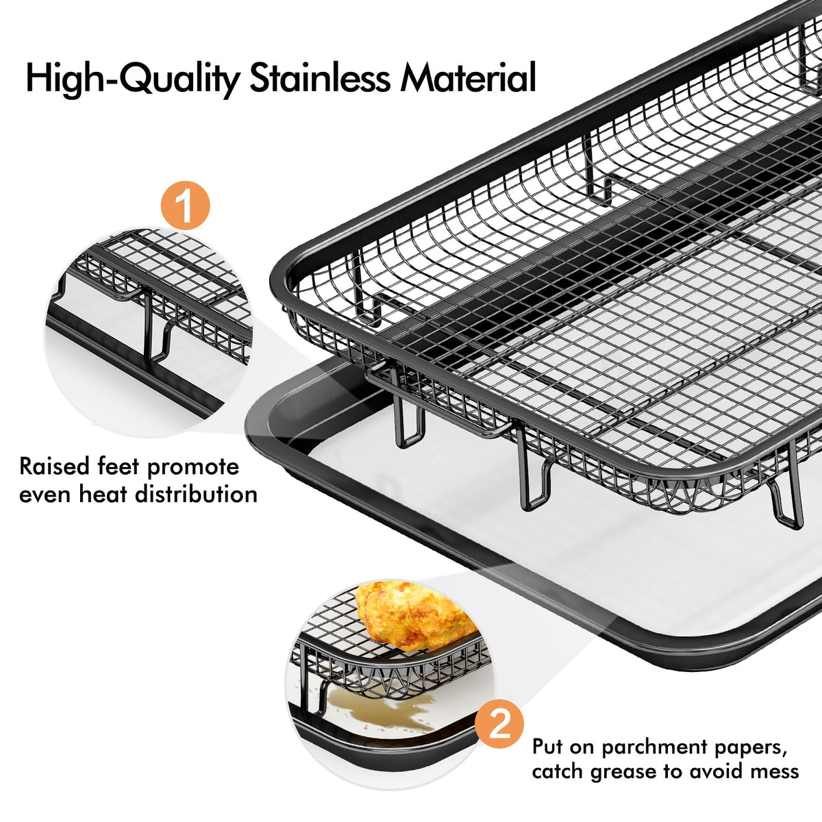 THORSES medium tray supports healthier meals with less oil