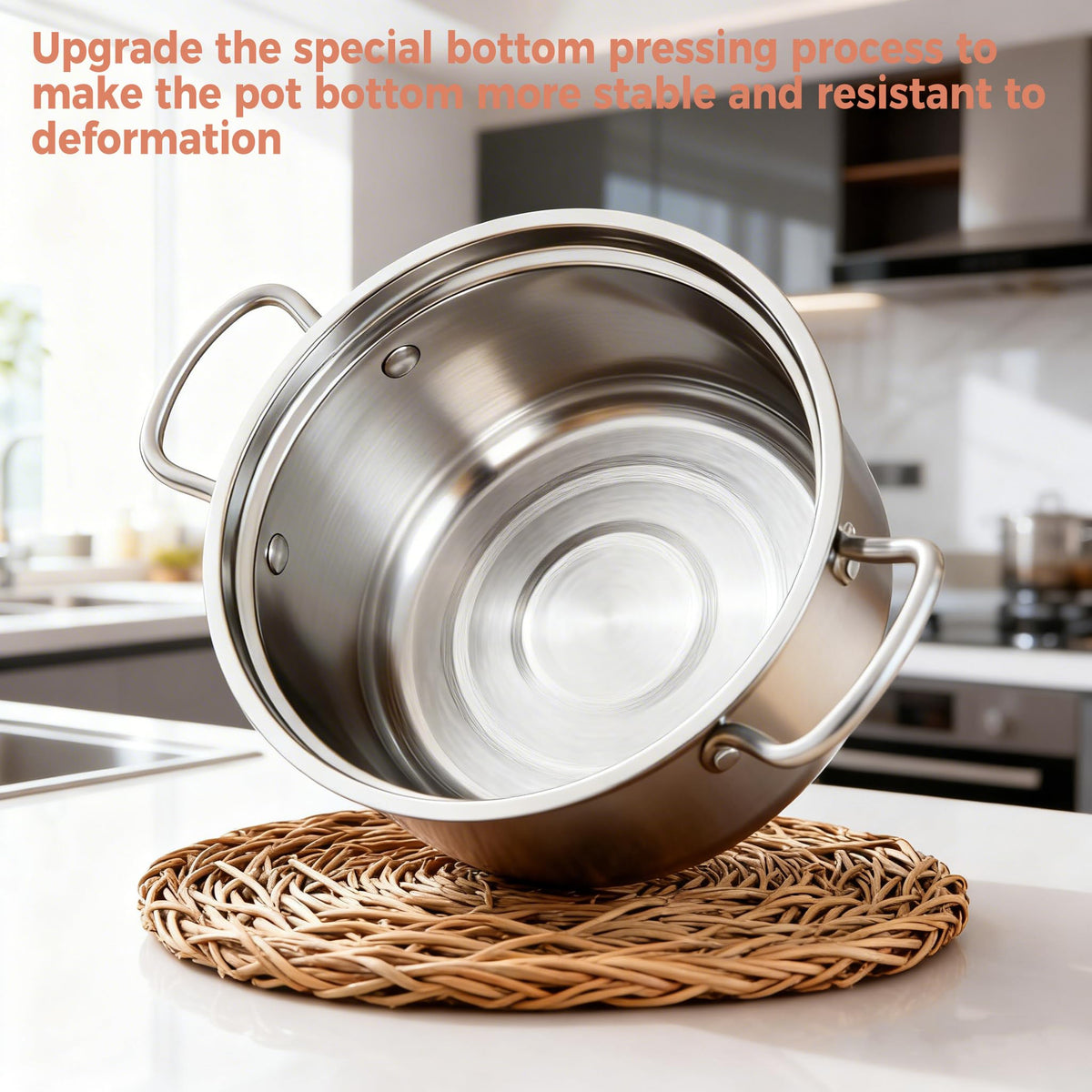 THORSES induction-compatible design works on gas or induction stoves.