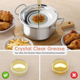 THORSES oil filter and grease storage keeps oil cleaner and reusable.