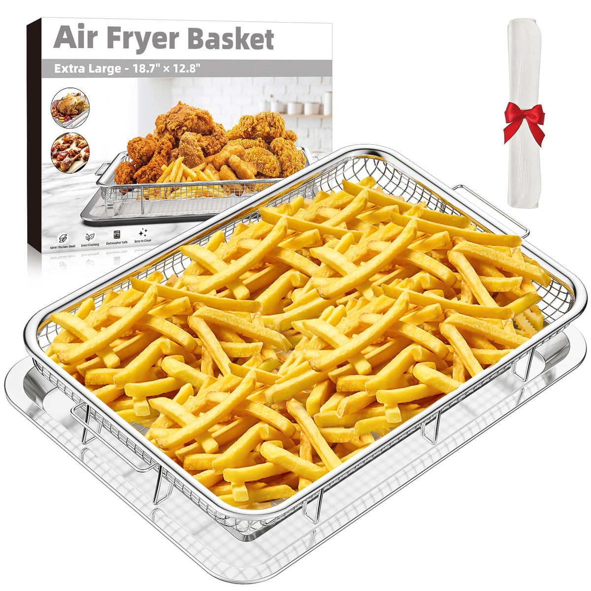 THORSES oven air fryer basket large capacity for family meals
