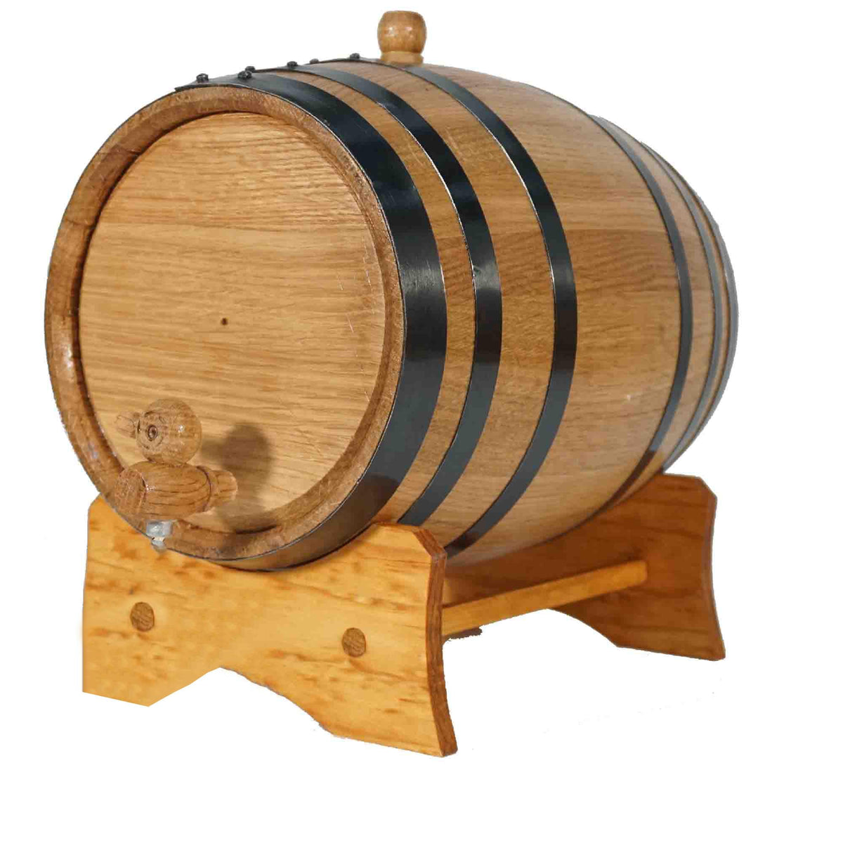 THOUSAND OAKS BARREL 1gal stand demonstrates a compact home aging setup.