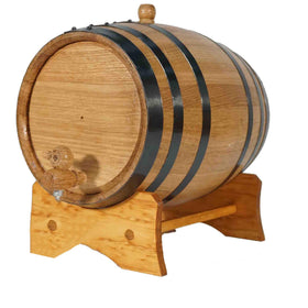 THOUSAND OAKS BARREL 1gal stand demonstrates a compact home aging setup.