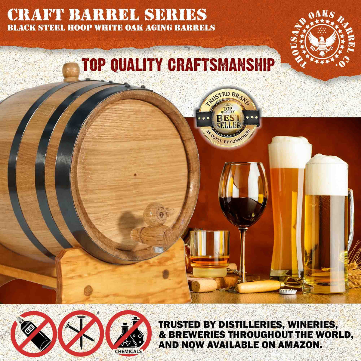 THOUSAND OAKS BARREL enhances bourbon with small-batch character.