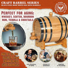 THOUSAND OAKS BARREL bung and spigot assembly shown for easy aging control