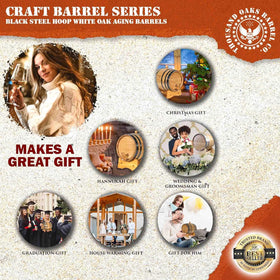 Gift-ready display of THOUSAND OAKS BARREL for a home bar or man cave