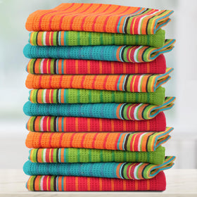 THREAD SPREAD kitchen towels 12-pack, 16x28 inches, highly absorbent for daily cleanup.