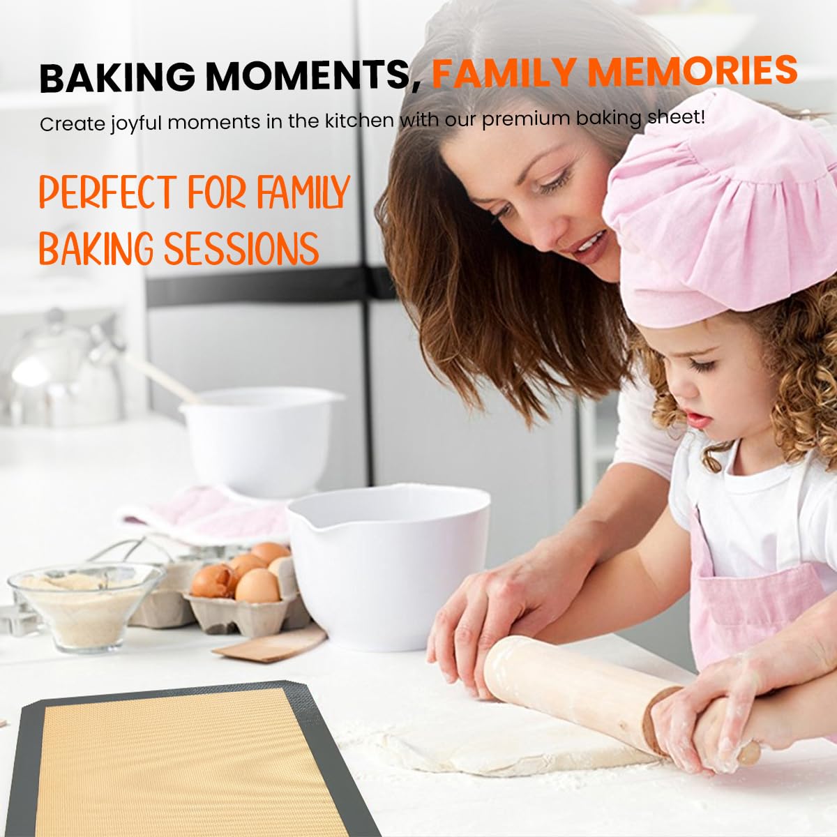 ThreadNanny rollable silicone mats store compactly in small kitchens.