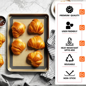ThreadNanny dishwasher-safe baking mats save time on cleanup after baking.