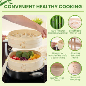 Reusable silicone liners prevent sticking for quick cleanup and reuse.