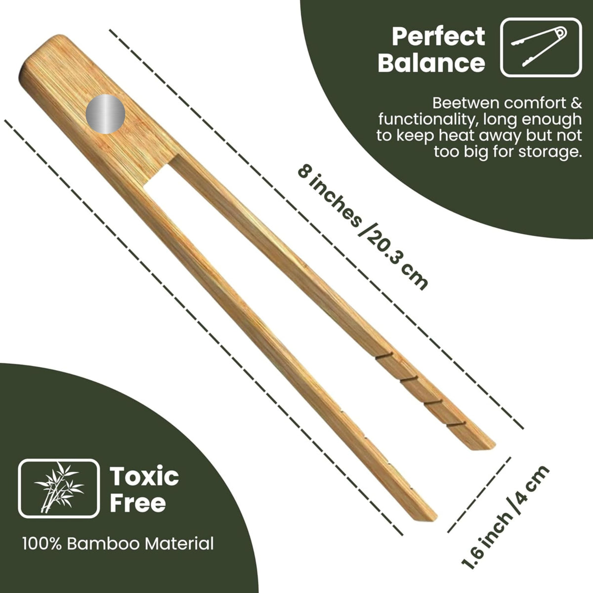 Three Way Cut Toaster Tongs ideal for bacon transfer and other hot foods.