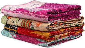 THRIVING kantha napkin set brings boho charm to dining tables.