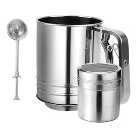 Thrseely flour sifter 3in1 stainless steel ready for precise sifting