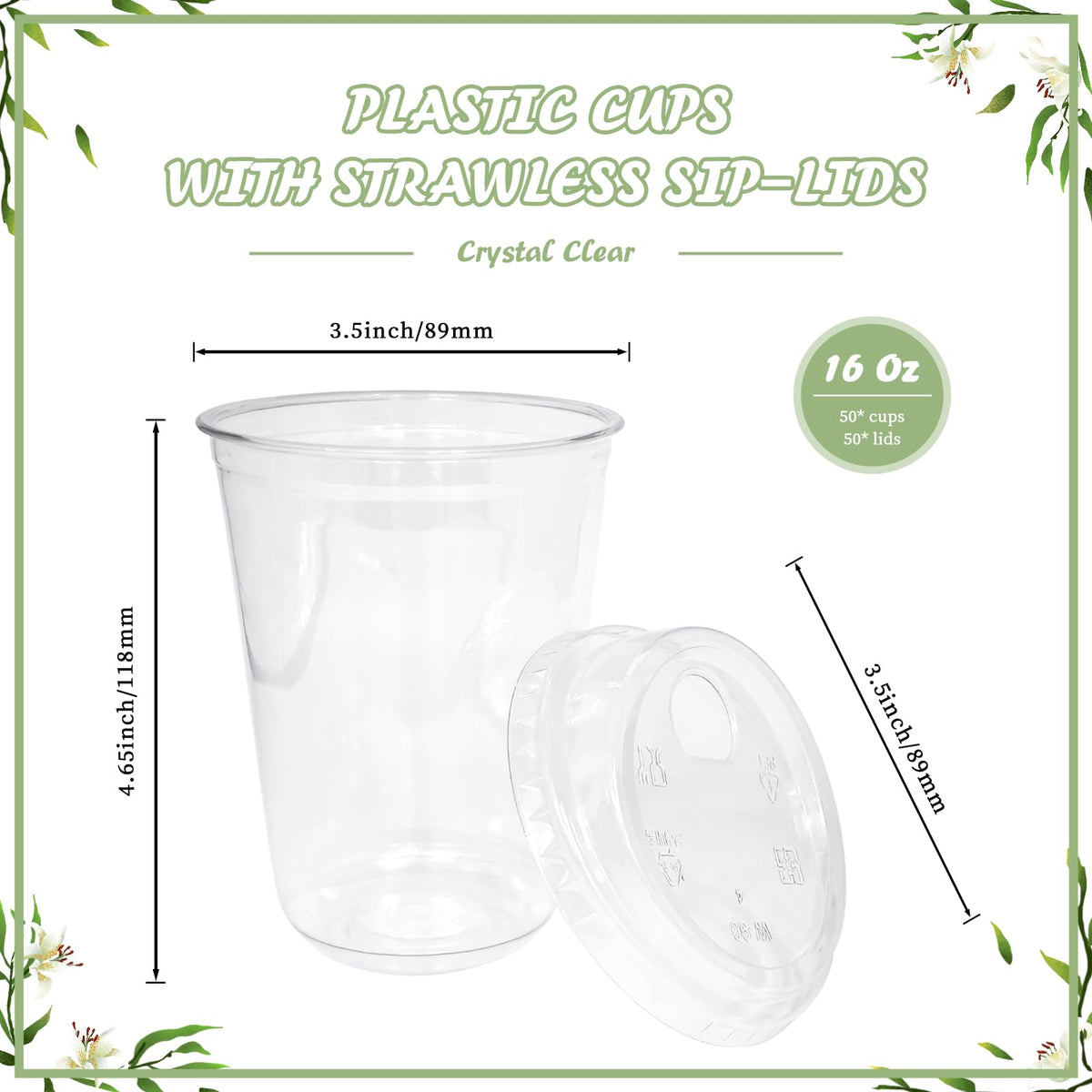 Thrseely iced coffee cup shows crystal-clear presentation.