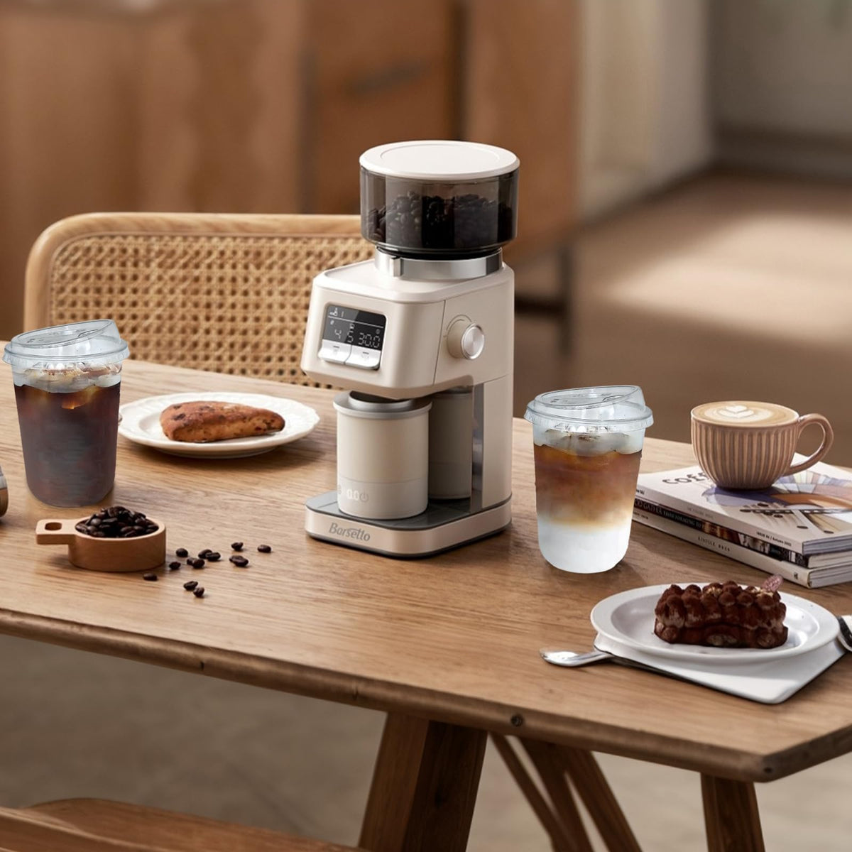 Thrseely versatile cups suitable for coffee, juice, and smoothies.