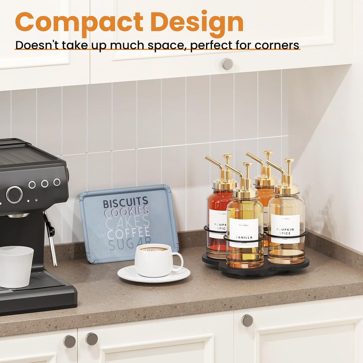 THYGIFTREE black wood finish adds a stylish farmhouse touch to any kitchen.