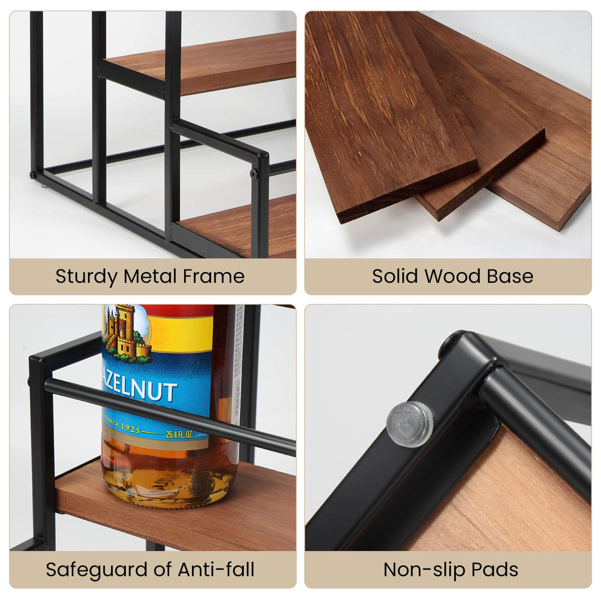 THYGIFTREE coffee bar display adds style while keeping essentials organized.