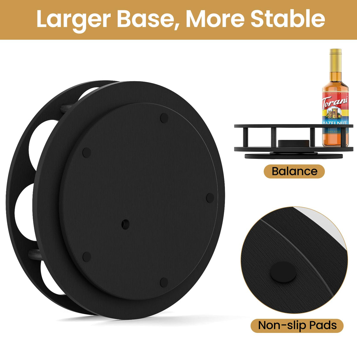THYGIFTREE farmhouse-look syrup rack complements kitchen decor.