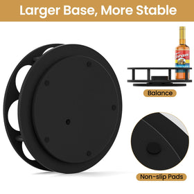 THYGIFTREE farmhouse-look syrup rack complements kitchen decor.