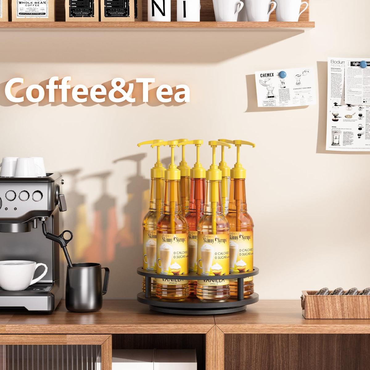 THYGIFTREE kitchen counter organizer keeps bottle display neat