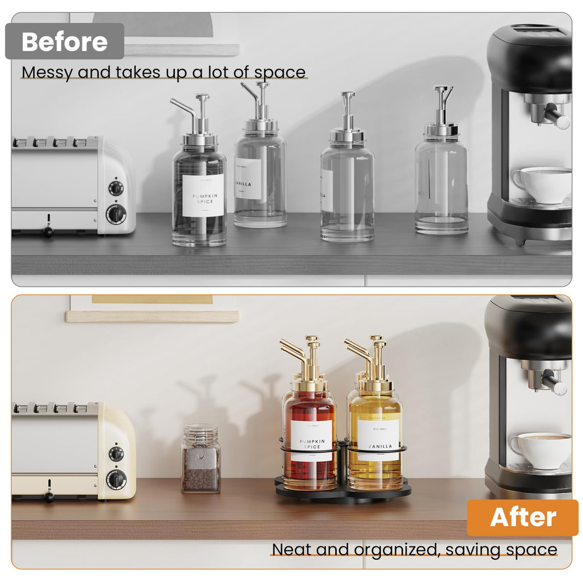 THYGIFTREE smooth swivel bearing enables effortless rotation during busy mornings.