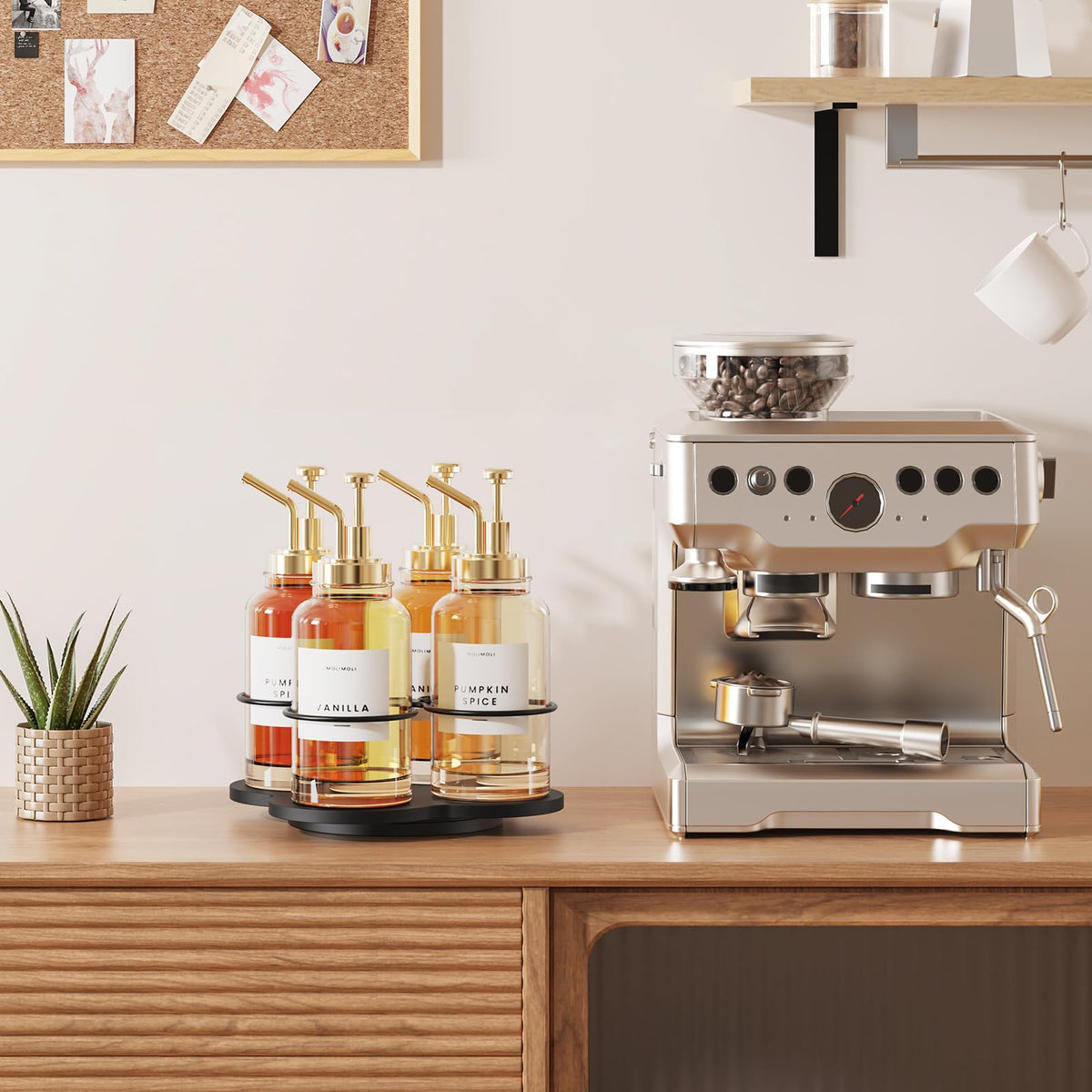 THYGIFTREE space-saving design helps keep coffee bars clean and uncluttered.