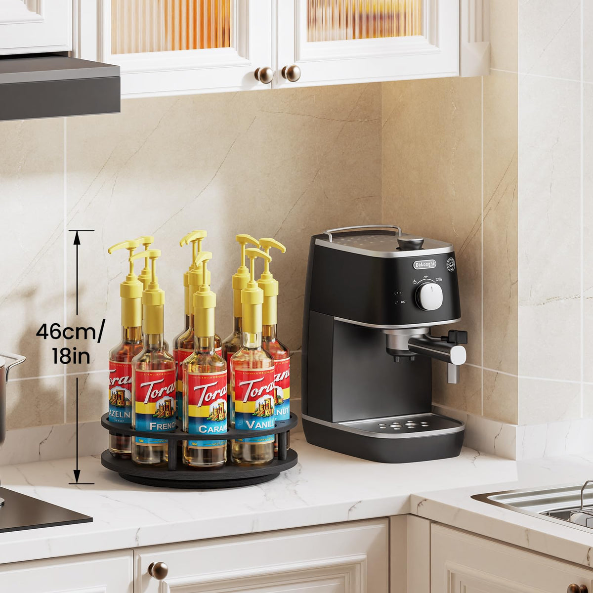 THYGIFTREE wooden base with rotation feature provides stable countertop use.