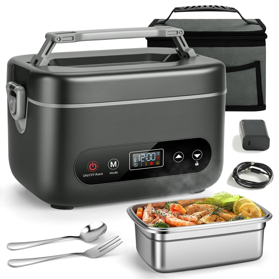 THZDMI electric lunch box with 5-sided heating delivers even warmth for fresh meals.