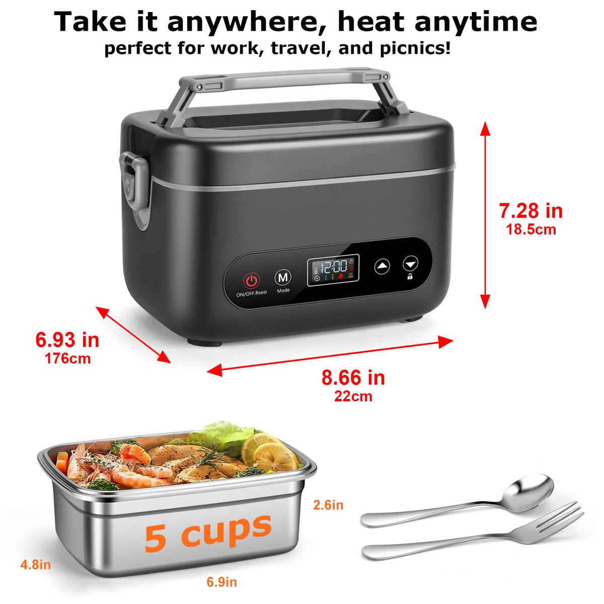 Keep-warm and multiple heating modes adapt to different meals.