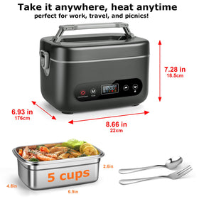 Keep-warm and multiple heating modes adapt to different meals.