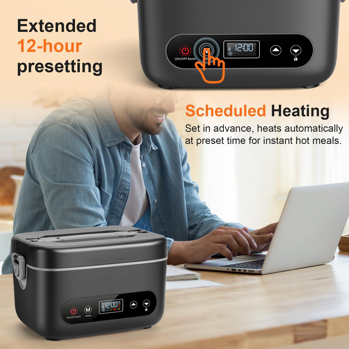 5-sided heating and moisture retention for a just-made texture.