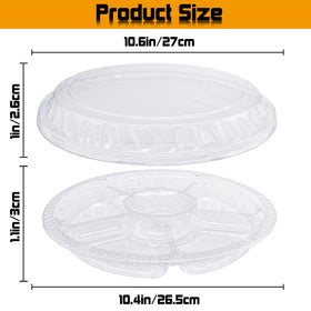 Tiaiidi six-compartment round trays showing divided sections for snacks