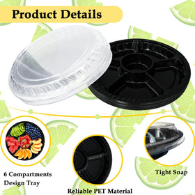Tiaiidi clear plastic tray close-up, highlighting stackable design for space-saving storage.