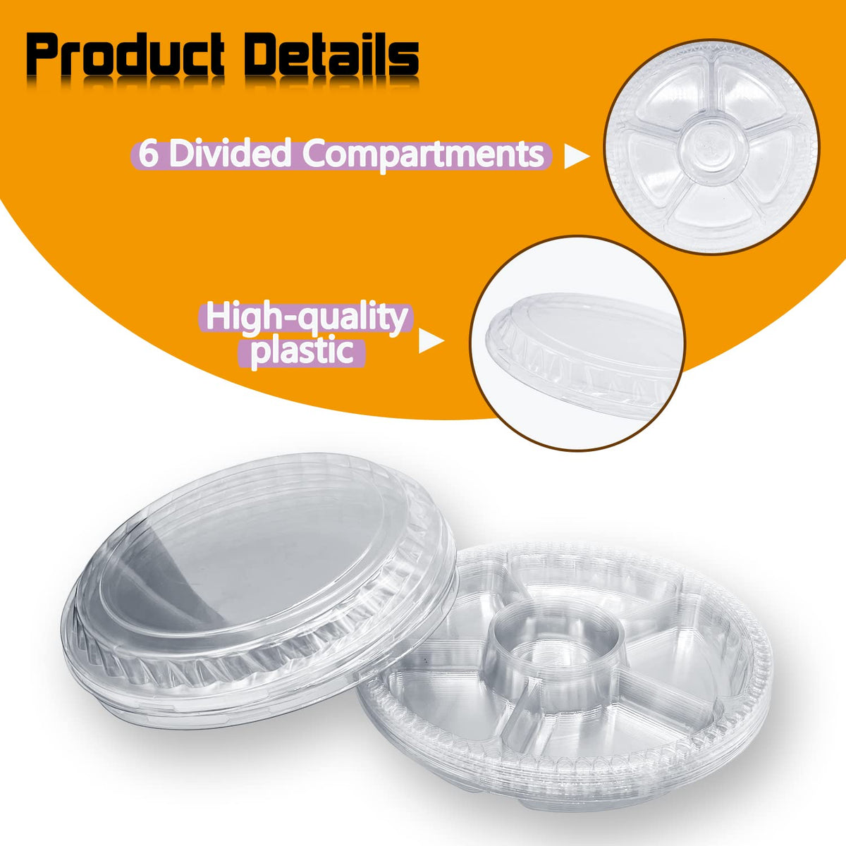 Tiaiidi PET plastic serving trays are lightweight and stackable