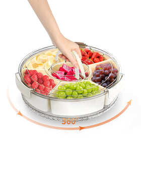 TianfuSpanda divided tray with lid enables mess-free, organized serving.