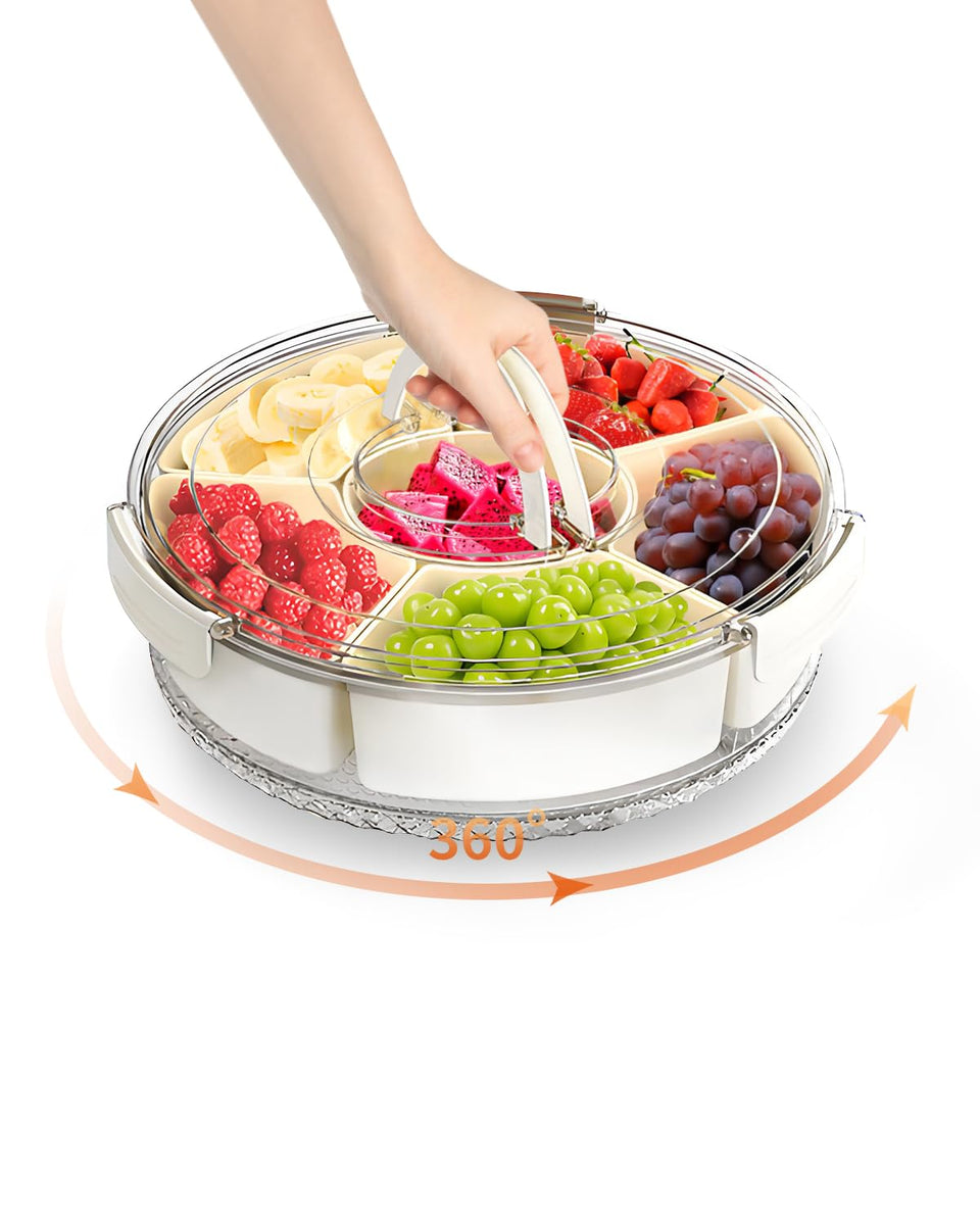 TianfuSpanda divided tray with lid enables mess-free, organized serving.