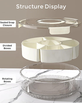 TianfuSpanda rotating snackle tray provides easy access during gatherings.