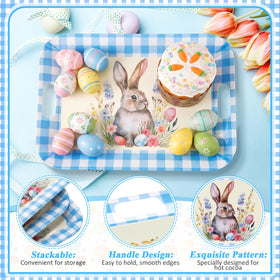 Easter tray handles provide secure carrying from kitchen to table